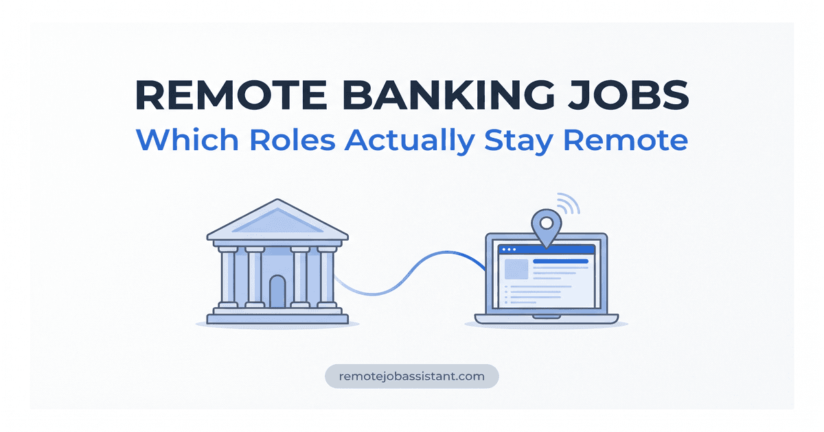 Remote banking professional reviewing credit risk and compliance dashboards on a laptop at a home office desk with notebook and coffee, soft morning light