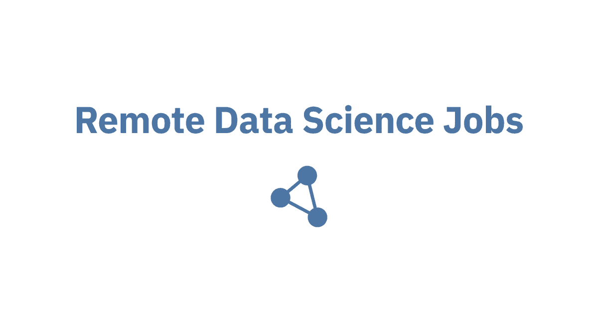 Illustrated title card representing remote data science work with model, chart, and neural network icons