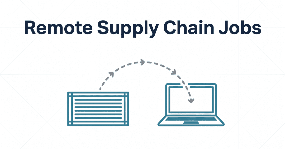 Supply chain professional managing global logistics dashboards and demand planning software from a home office