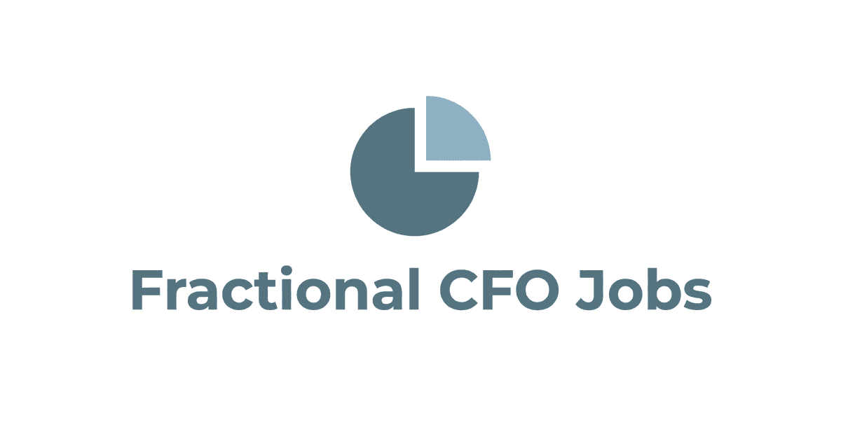 Title card reading Fractional CFO Jobs above a segmented pie chart icon representing fractional finance engagements